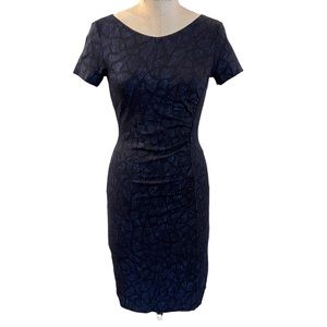 Max Mara black and blue knitted dress